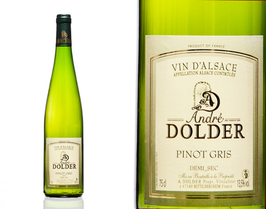 Pinot Gris Demi sec Vins et Crémants d'Alsace André Dolder