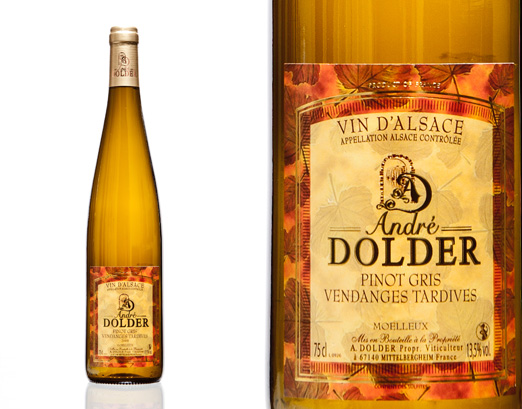 Pinot Gris Vendanges Tardives Vins et Crémant d'Alsace André Dolder